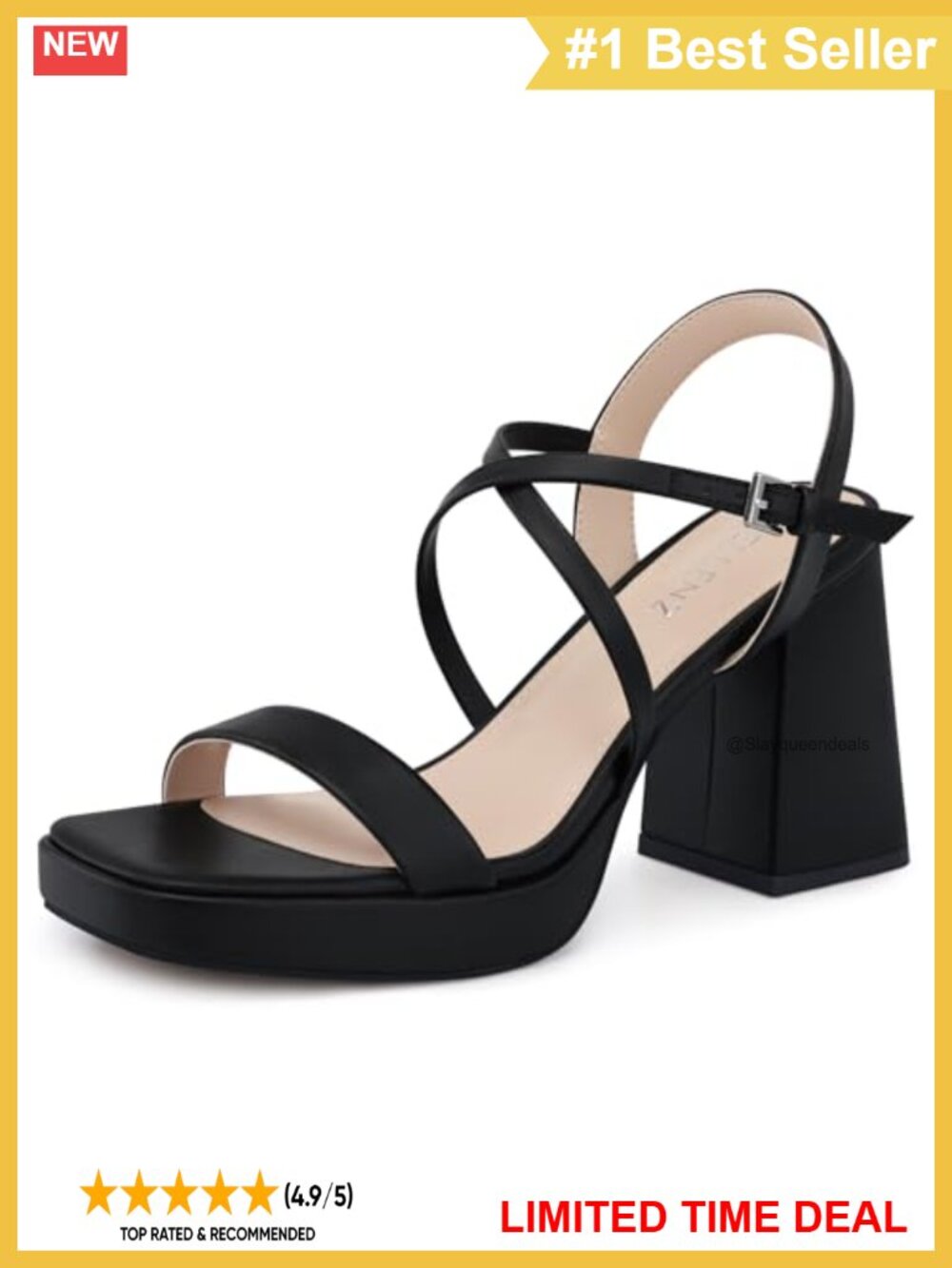 Women's Strappy Kitten Heel Sandals Comfortable Adjustable
